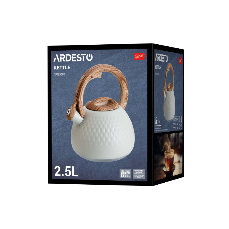 ARDESTO Чайник Gemini, 2.5 л, нержавіюча сталь