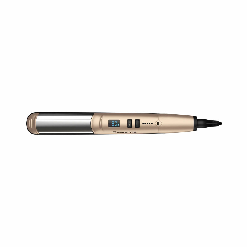 Rowenta Випрямляч Glam & Shine 2в1, темп.режимів-8, 140-210С, дисплей, кераміка, золотий