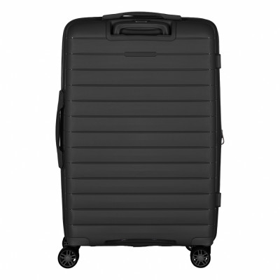 2E Валіза, Aero, поліпропілен, середня, 63/78 л, TSA, 4 колеса, EXP, чорна