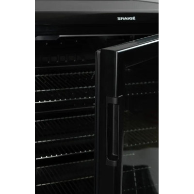 SNAIGE Холодильна вітрина, 85x56х60, 130л, полиць - 3, зон - 1, бут-62, 1дв., ST, чорний