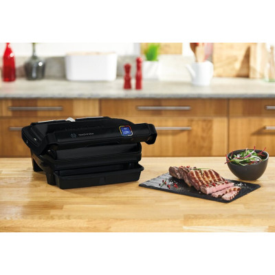 Tefal Гриль прижимний OptiGrill Elite 2000Вт, темп. режимів-15, з`ємні пластини, метал, чорний