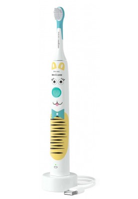 Philips Щітка зубна елекр. Sonicare For Kids, для дітей, насадок-1, 2 комплекти наклейьок, білий