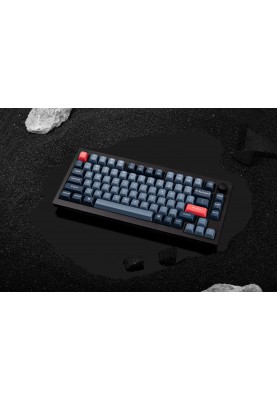 Keychron Клавіатура механічна V1 Max 84Key, Gateron Jupiter Brown, WL/BT/USB-A, QMK, Hot-swap, Knob, EN/UKR, RGB, чорний