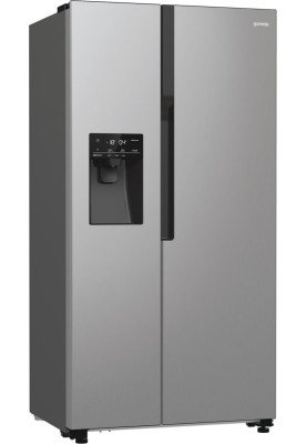 Gorenje Холодильник SBS, 179х70х92см, 2 двері, 376(190)л, А++, NF+, Інв., Зона св-ті, диспенсер, генератор льоду, Зовн. Диспл, нерж