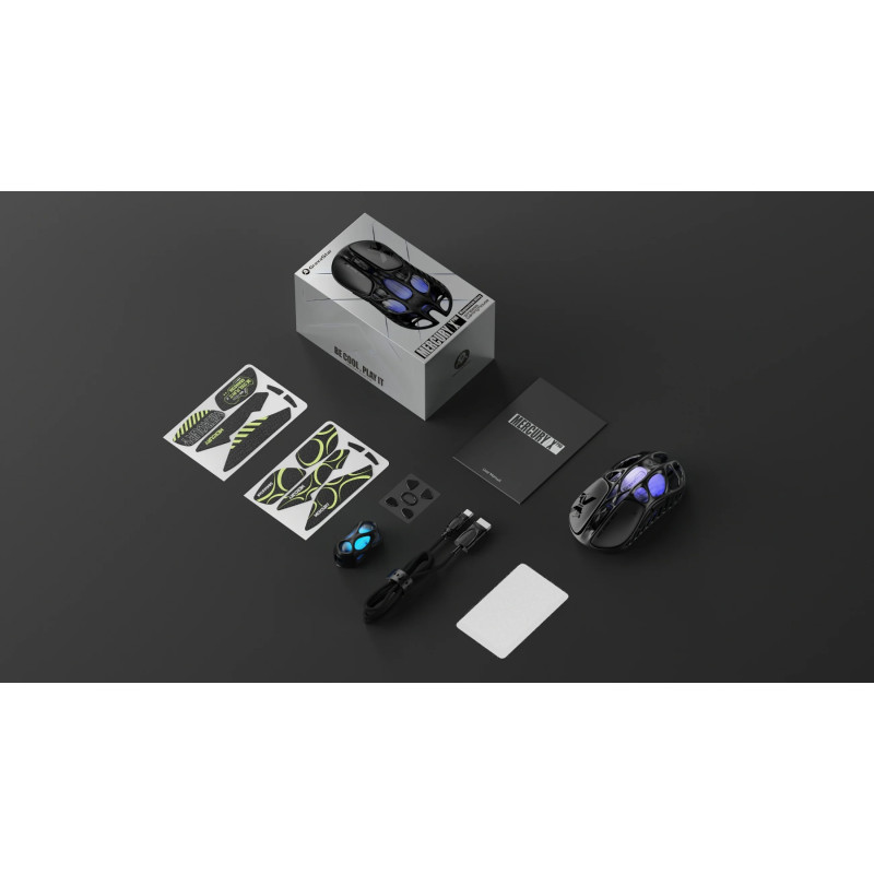 GravaStar Миша Mercury X Pro, 8K, BT/WL/USB-A, RGB, чорний