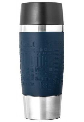 Tefal Термочашка Travel Mug, 360мл, діам60, t хол. 8г, гар.4г, нерж.сталь+пластик, синій