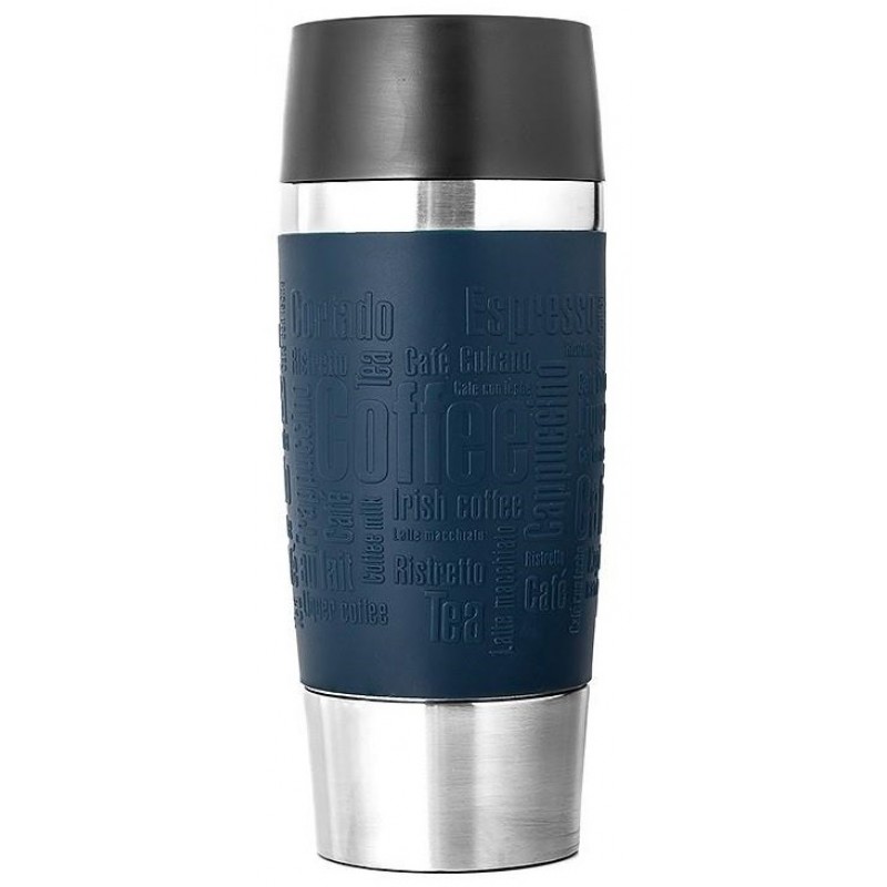 Tefal Термочашка Travel Mug, 360мл, діам60, t хол. 8г, гар.4г, нерж.сталь+пластик, синій