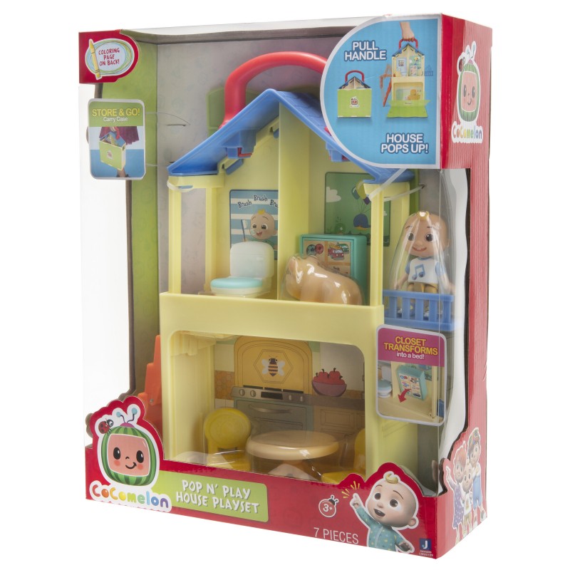 CoComelon Ігровий набір Medium Playset Pop n' Play House - 2 фігурки та 5 аксесуарів