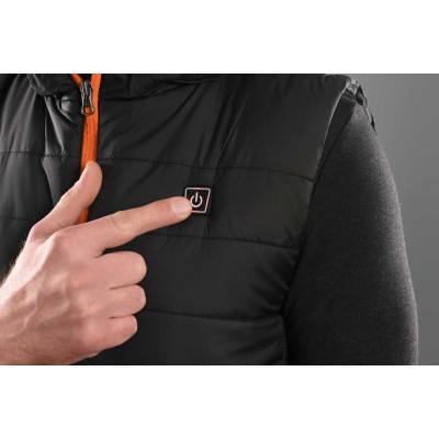 2E Tactical Жилет з підігрівом Heat Power Plus Black з капюшоном, розмір XL