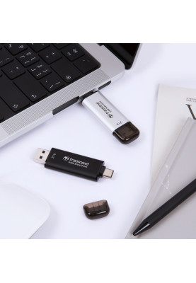 Transcend Портативний SSD Transcend 1TB USB 3.1 Gen 2 Type-A + Type-C ESD310 Чорний