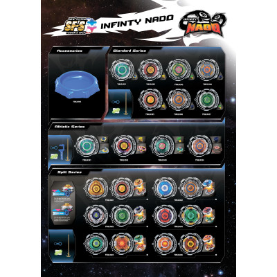 Infinity Nado Дзиґа Auldey Infinity Nado серія Стандарт Cold Shadow Ставок Панда