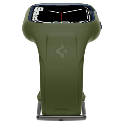 Spigen Чохол та ремінець 2в1 для Apple Watch 45mm Liquid Air Pro, Moss Green