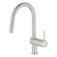 Grohe Змішувач для кухні Vento Dual Spray, довж.виливу - 223мм, поворотний/витяжний, 1важіль, супер сталь