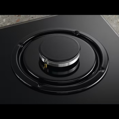 Electrolux Варильна поверхня газова Rococo, 60см, чугун, чорний матовий