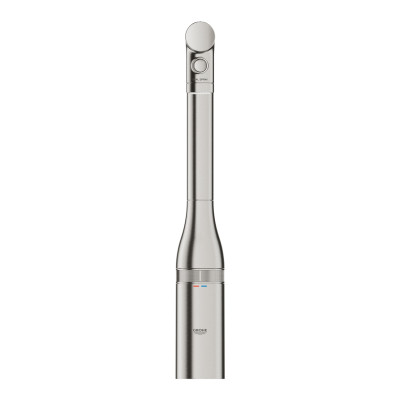 Grohe Змішувач для кухні Accent Smart Control, довж.виливу - 201мм, поворотний/витяжний, вентиль/кнопка, супер сталь