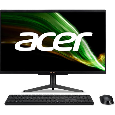 Acer Комп'ютер персональний моноблок Acer Aspire C24-1600 23.8" FHD, Intel З N4505, 8GB, F256GB, UMA, WiFi, Lin, чорний