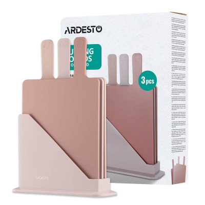 ARDESTO Набір дошок кухонних на підставці Ardesto Fresh, 3шт, 24.1х33х7.9см, пластик ARDESTO Набір дошок кухонних на підставці Ardesto Fresh, 3шт, 24.1х33х7.9см, пластик