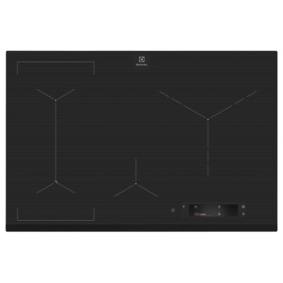 Electrolux Варильна поверхня індукційна, 78см, розширена зона, Fry sensor, сенсорний дисплей, Hob2Hood, графіт