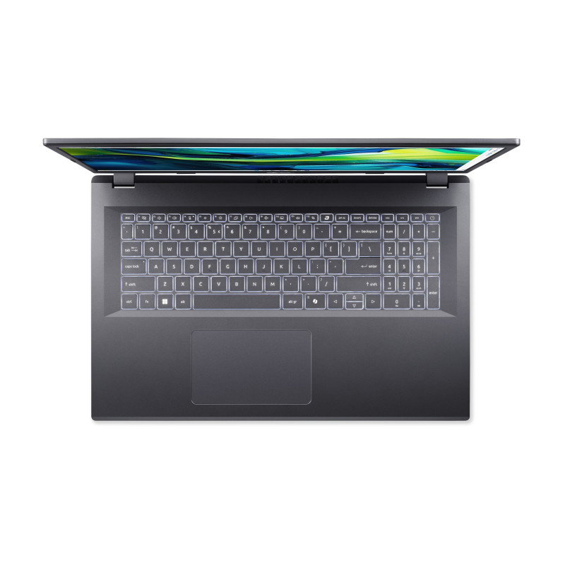 Acer Ноутбук Aspire 17 A17-51M 17.3" FHD IPS, Intel 7-150U, 16GB, F512GB, UMA, Lin, сірий