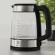 Electrolux Електрочайник, 1,7л, Strix, скло, чорний+нерж