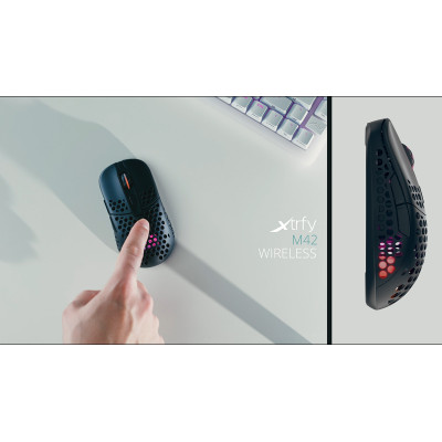 Cherry Xtrfy Миша M42, WL/USB-A, RGB, чорний