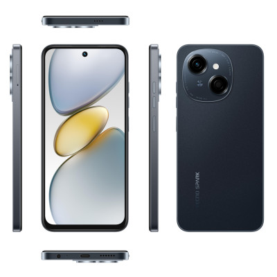 TECNO Смартфон Spark Go 1 (KL4) 6.67" 4/128ГБ, 2SIM, 5000мА • рік, Startrail Black