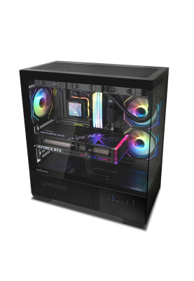 Zalman Корпус Chronix без БР, 1xUSB3.0, 1xUSB2.0, 1x Type C, 2x120мм ARGB Reverse, 1x120мм ARGB, VGA 410мм, LCS ready, TG Side/Front Panel, ATX, чорний