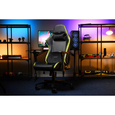 2E Gaming Крісло OGAMA II RGB, ПУ шкіра, 3D-Armrests, чорний 2E Gaming Крісло OGAMA II RGB, ПУ шкіра, 3D-Armrests, чорний