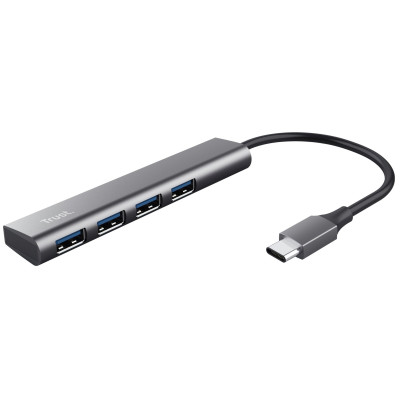 Trust USB-хаб Halyx Type-C до 4-Port USB-A 3.2 Grey