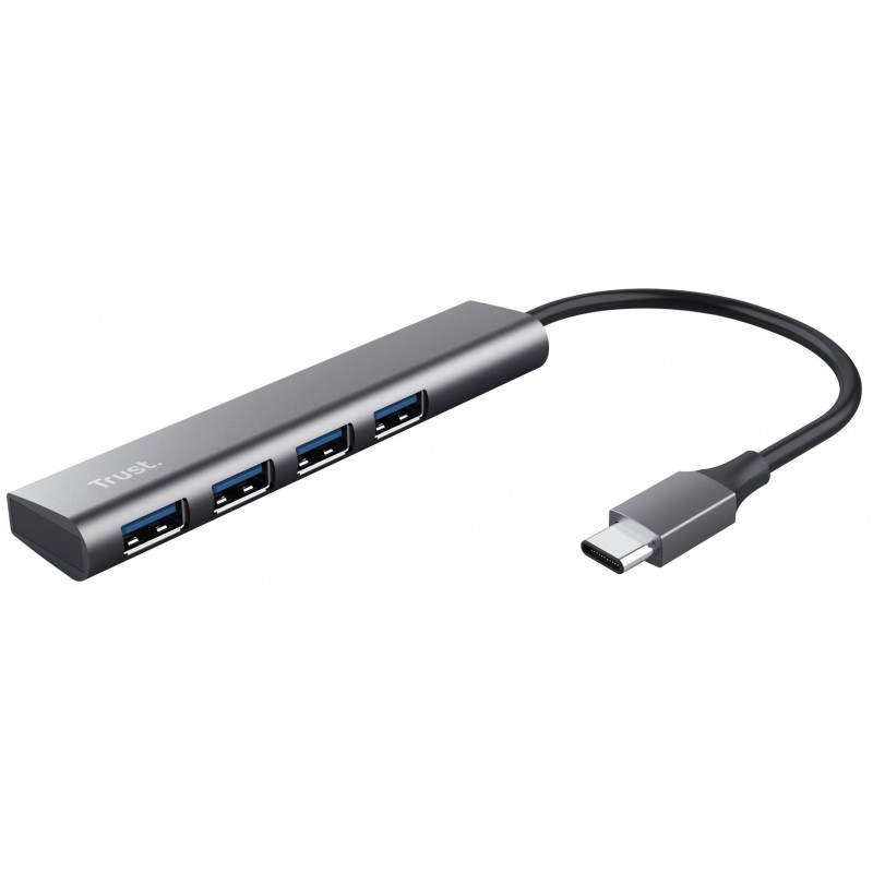 Trust USB-хаб Halyx Type-C to 4-Port USB-A 3.2 Grey