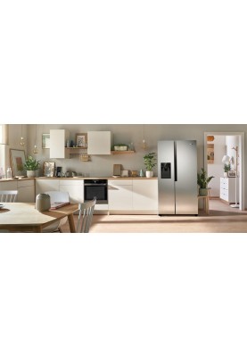 Gorenje Холодильник SBS, 179x68x91см, 2 дв., Х- 368л, М- 167л, A+, NF Plus, Інвертор, диспенсер, льодоген, Дисплей, сірий