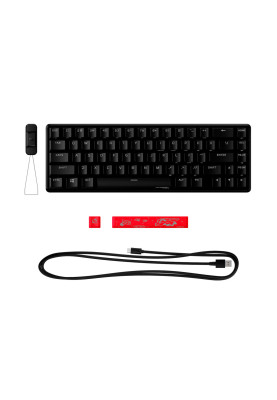 HyperX Клавіатура механічна Alloy Origins 65 67key, Red, USB-A, EN/UA, RGB, чорний