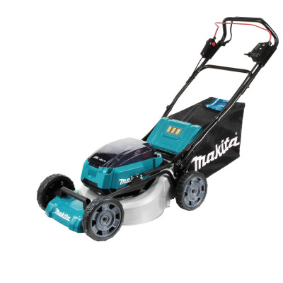 Makita Газонокосарка акумуляторна DLM462Z самохідна, LXT 36В (18+18В), 46 см, 60 л, 39 кг, 20-100мм, мульчір-е, 2.5-5 км/год, до 1900 м2, SOLO
