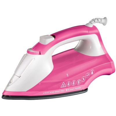 Russell Hobbs Утюг Light&Easy Pro, 2600Вт, 240мл, паровий удар -130гр, постійна пара - 40гр, керам. підошва, біло-рожевий
