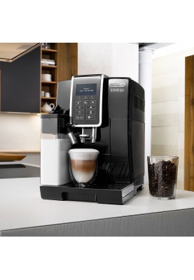 Delonghi Кавомашина Dinamica, 1.8л, зерно+мелена, автомат.капуч, авторецептів -4, чорний