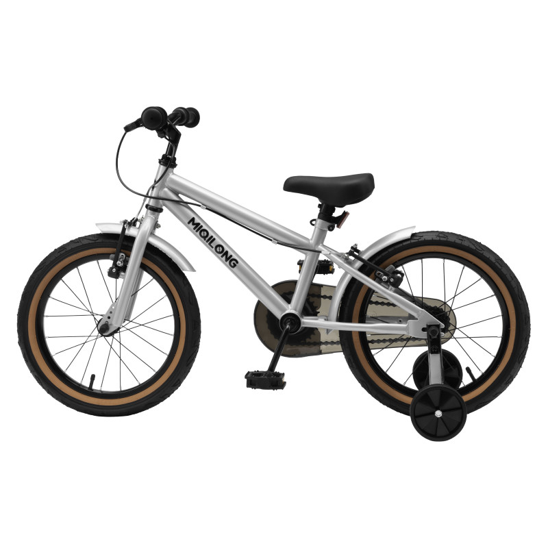 Miqilong Дитячий велосипед ST 16" срібний