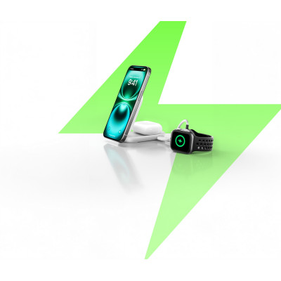 Belkin Зарядне бездротовий пристрій Belkin UltraCharge 2-in-1 Foldable Magnetic Charging 25Вт, білий Belkin Зарядне бездротовий пристрій Belkin UltraCharge 2-in-1 Foldable Magnetic Charging 25Вт, білий