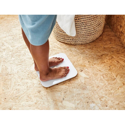 Tefal Ваги підлогові Goodvibes Sport, 180кг, Bluetooth, 4xAAA в комплекті, скло, білий