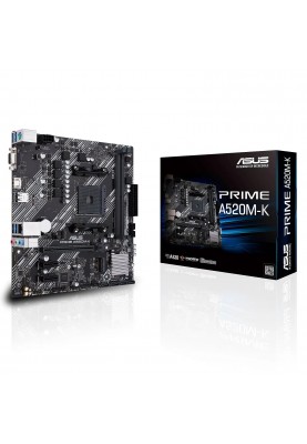 ASUS Материнcька плата PRIME A520M-K sAM4 A520 2xDDR4 HDMI D-Sub mATX