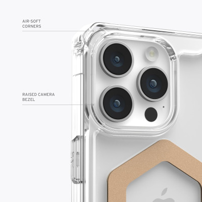 UAG Чохол для Apple iPhone 15 Pro Max Plyo Magsafe, Ice/Gold