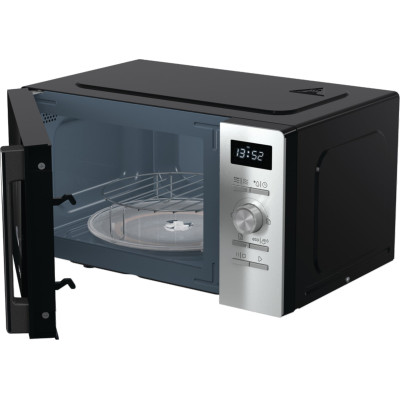 Gorenje Мікрохвильова піч, 20л, електр. керув., 800Вт, гриль, дисплей, 11 програм, нерж