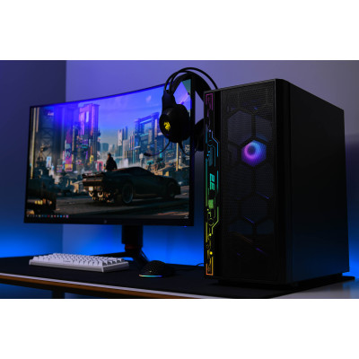 2E Gaming Корпус Spero G2052 без БЖ 2xUSB3.0, 1xUSB2.0, 1x120мм ARGB, 2x120мм, VGA 345мм, LCS ready, TG Side Panel, ATX, чорний
