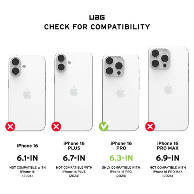 UAG Чохол для iPhone 16 Pro, Monarch Pro Magsafe, Carbon Fiber