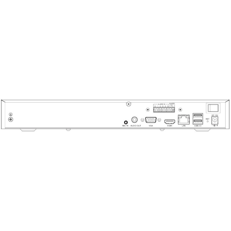 Tiandy Відеореєстратор TC-R3220 Spec:I/B/K/V3.1, 20ch, 2HDD, 4K