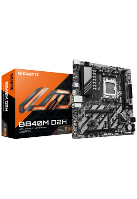 Gigabyte Материнська плата B840M D2H sAM5 B840 2xDDR5 M.2 HDMI mATX
