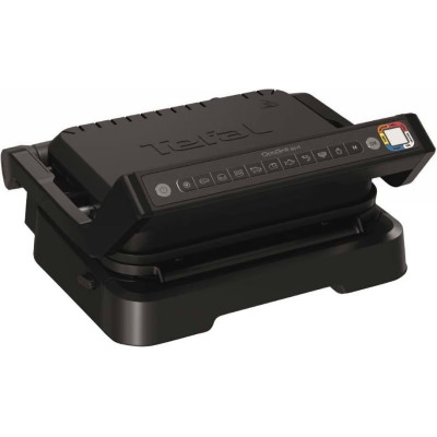 Tefal Гриль прижимний OptiGrill 2в1 Black, 2100Вт, темп. режимів-4, з`ємні пластини, метал, чорний