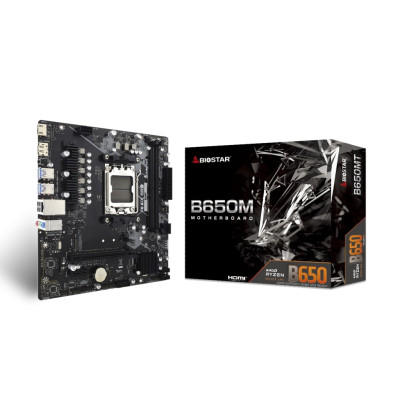 Biostar Материнська плата B650MT sAM5 B650 2xDDR5 M.2 HDMI DP mATX