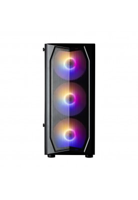 Zalman Корпус N4 REV.1, з БЖ ZM700-TXII, MidT, 1xUSB2.0, 2xUSB3.0, 3x140мм, 3x120мм RGB, скло (бічна панель), чорний