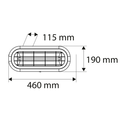 Neo Tools Інфрачервоний обігрівач, 2000 Вт, 24м2, 11.5х46х19 см, IP65
