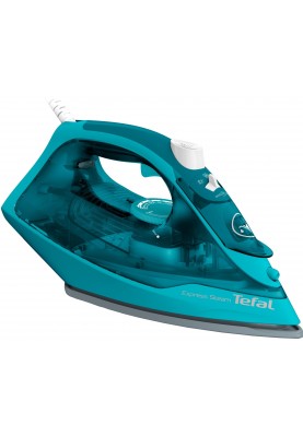 Tefal Праска Express Steam, 2500Вт, 270мл, паровий удар -200гр, постійна пара - 45гр, керам. підошва, бірюзовий